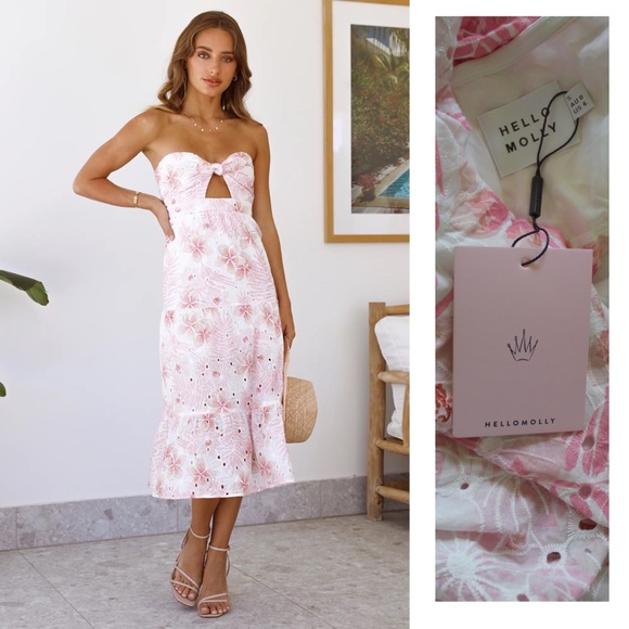 Hello Molly Dresses & Skirts - Hello Molly Dedicated to the Sun Tube Top Midi Sun Dress Small NWT